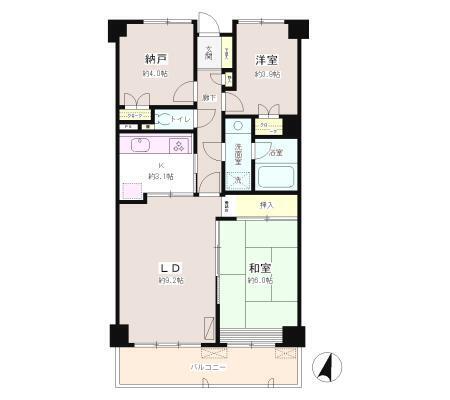 ル・クール本駒込 205号室 間取り図