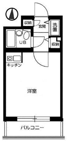 ミリオンコート神楽坂 102号室 間取り図