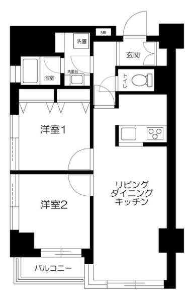 ツインパレス 402号室 間取り図