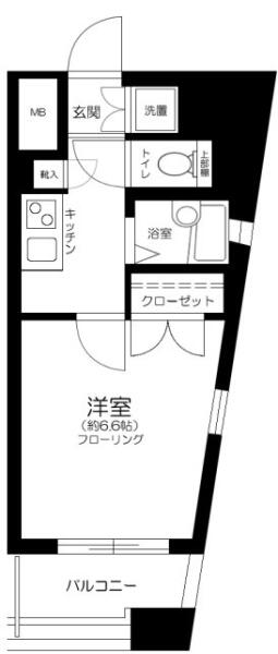 シンシア護国寺 503号室 間取り図