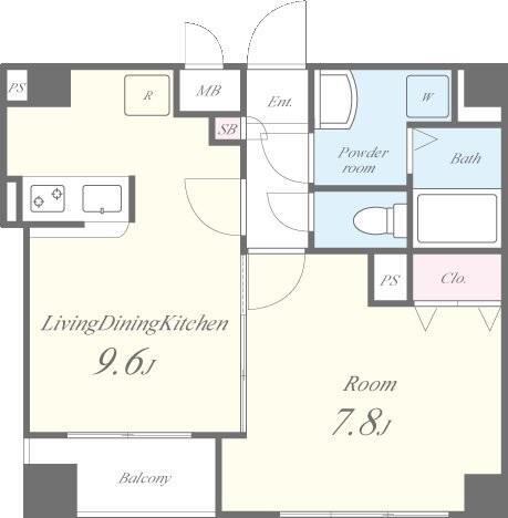 ヴェルデール白山 601号室 間取り図