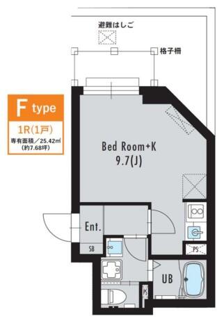 LUORE大塚 504号室 間取り図