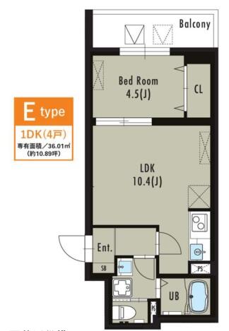 LUORE大塚 102号室 間取り図