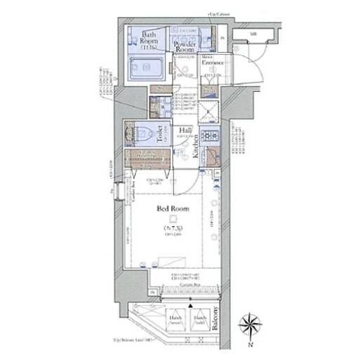 コンシェリア後楽園CROSSIA 601号室 間取り図