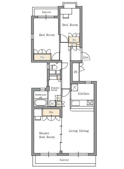 アソシエール文京白山 303号室 間取り図