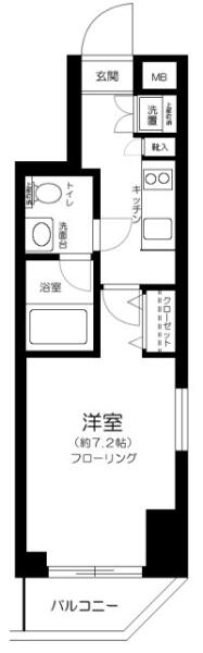 カテリーナ文京湯島 702号室 間取り図