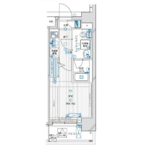 メインステージ白山II 301号室 間取り図