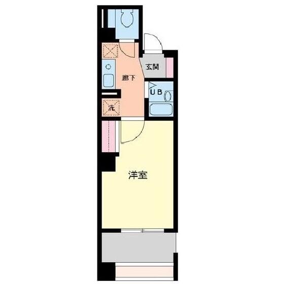 グランディール元町 202号室 間取り図