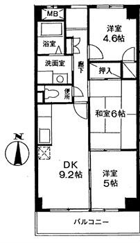 ピトレスク弥生 201号室 間取り図
