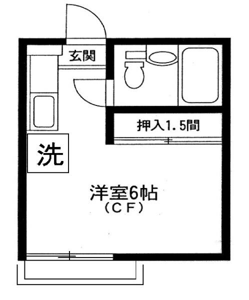 小日向アパートメント 205号室 間取り図