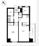 スカイコート後楽園WEST 307 間取り図