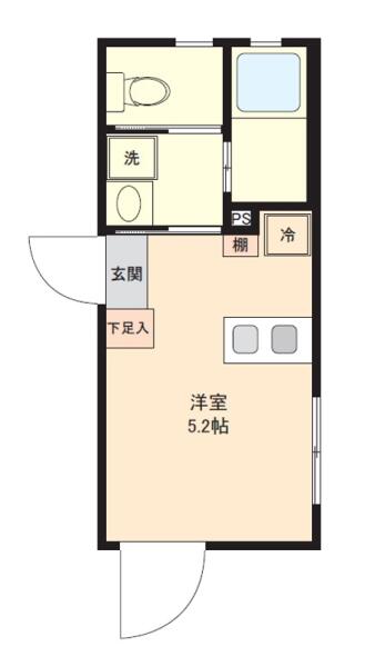 アイリス神楽坂 101号室 間取り図