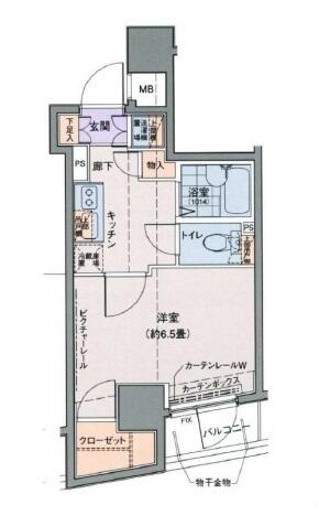 ドルチェ文京千駄木 602号室 間取り図