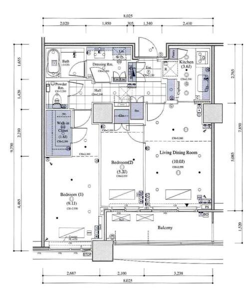 パークコート麻布十番　ザ・タワー 4F 間取り図