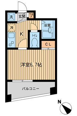 エスティメゾン千駄木 1402号室 間取り図