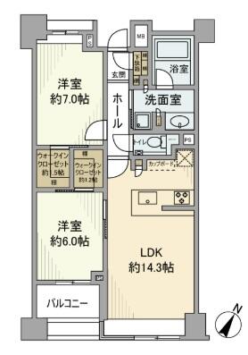 パークホームズ本郷ザレジデンス 203号室 間取り図