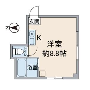 TU CASA神楽坂 202号室 間取り図