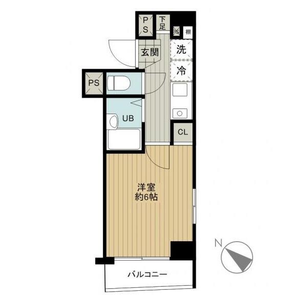 スカイコート文京根津 301号室 間取り図