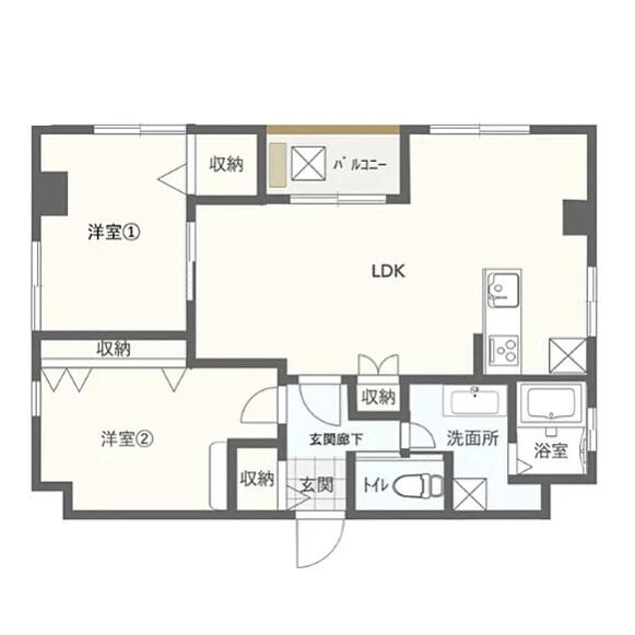 タカデン音羽 701号室 間取り図