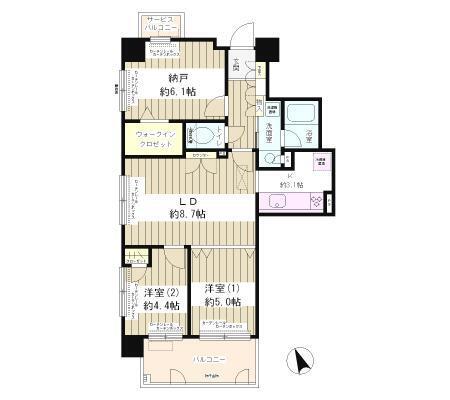 プレジール千駄木（Plaisir sendagi） 701号室 間取り図