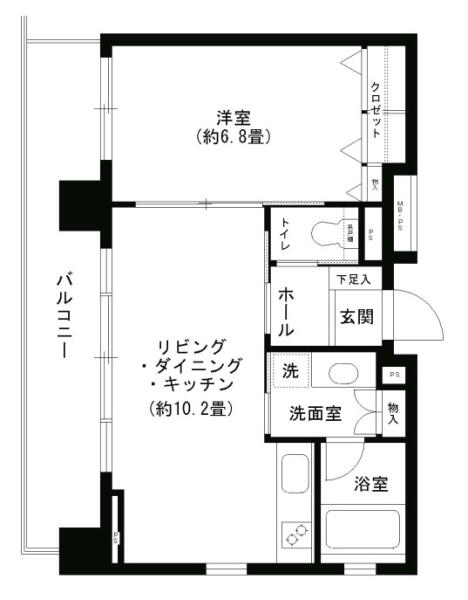 クリオ文京小石川 1505号室 間取り図