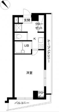 スカイコート目白台 801号室 間取り図