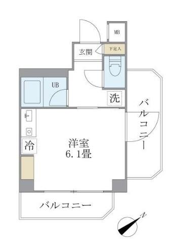 ラ・フラッツ 201号室 間取り図