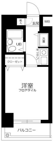 アドリーム千駄木 605号室 間取り図