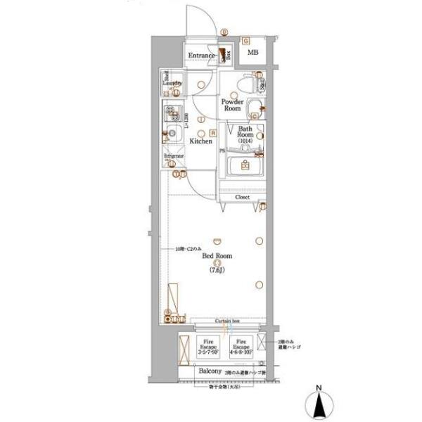 AXAS文京関口 705号室 間取り図