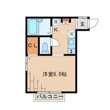 シティパル 201号室 間取り図