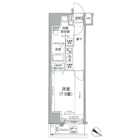 アイルプレミアム文京六義園 1001号室 間取り図