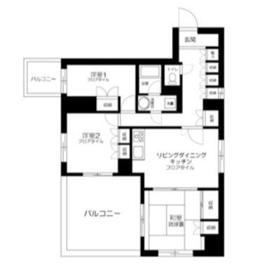 ツインパレス 307号室 間取り図