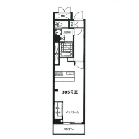 シティ音羽 305号室 間取り図