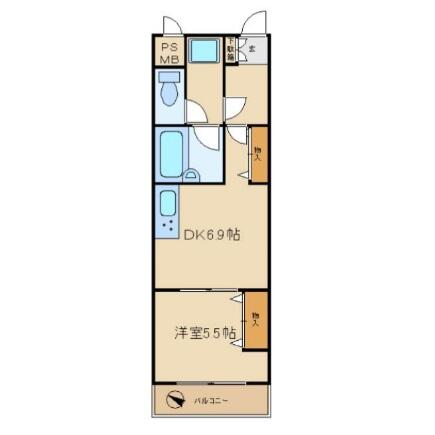グローリア初穂千駄木 203号室 間取り図