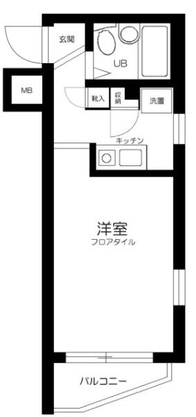 スカイコート本郷東大前 401号室 間取り図