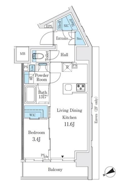プライマル御茶ノ水 201号室 間取り図