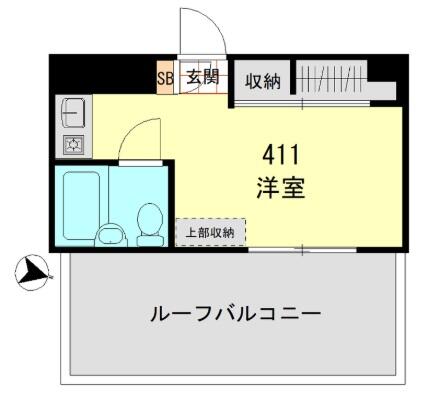 小石川コーポビアネーズ 411号室 間取り図