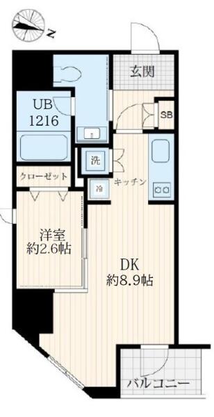 イデアル神楽坂 201号室 間取り図