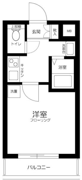 カテリーナ千駄木 1103号室 間取り図