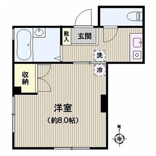 小石川アベニュー 204号室 間取り図