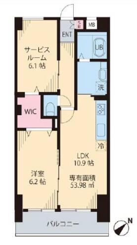 ソレアード茗荷谷 302号室 間取り図