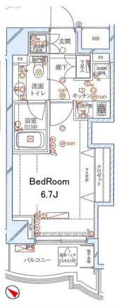 アクロス文京 202号室 間取り図