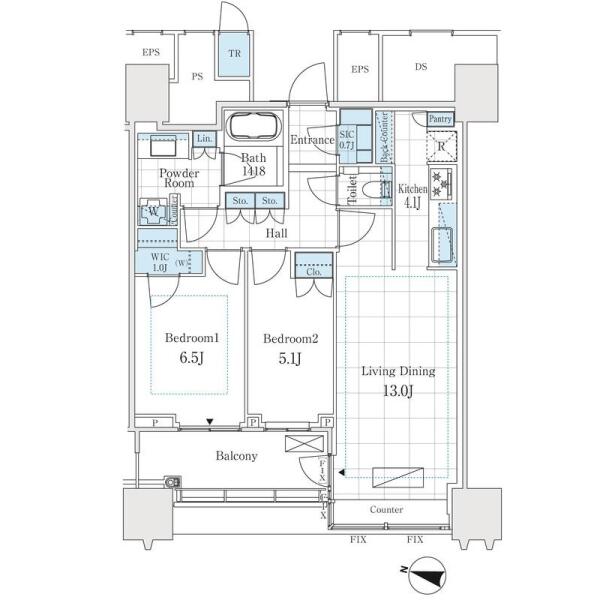 パークコート文京小石川　ザ　タワー 35F 間取り図