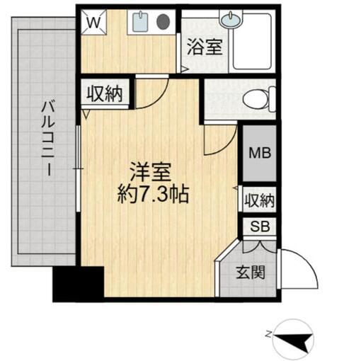ザ・プラザオーベル白山 1301号室 間取り図