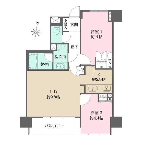 藤和本郷壱岐坂ホームズ 1002号室 間取り図