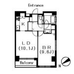 ヒルコート千駄木 605 間取り図