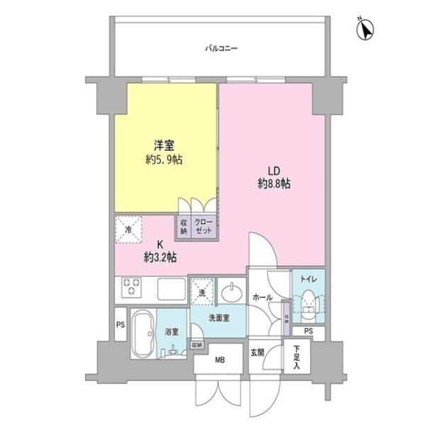 コンフォリア春日富坂 1105号室 間取り図