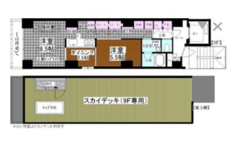リリオ小石川　～LILIO小石川～ 601号室 間取り図