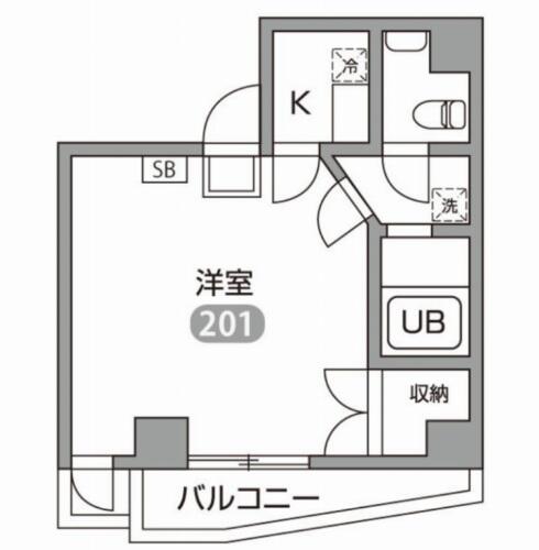 フロムファーストビル 201号室 間取り図