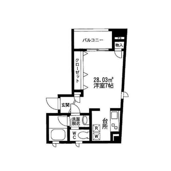 千石エムズビル 203号室 間取り図